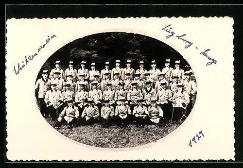 Foto-AK Siegburg, Mitglieder des Schützenvereins Siegburg-Lange, Gruppenbild