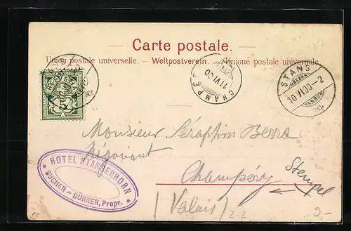 Lithographie Schweiz, Briefmarken und Blumen
