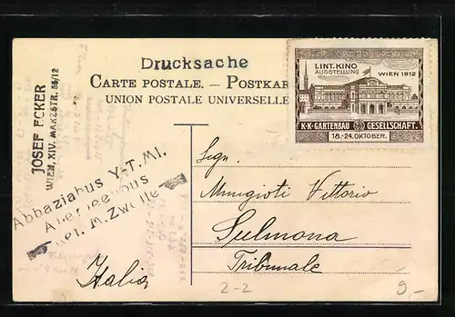 Präge-AK Briefmarken und Wappen Luxemburgs, Krone