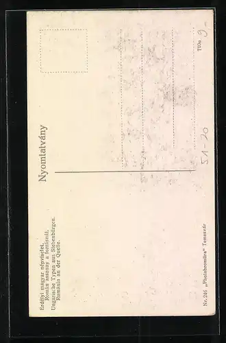 AK Siebenbürgen, Rumänin an der Quelle