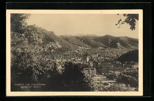 AK Kronstadt-Brasov, Aussicht vom Schlossberg