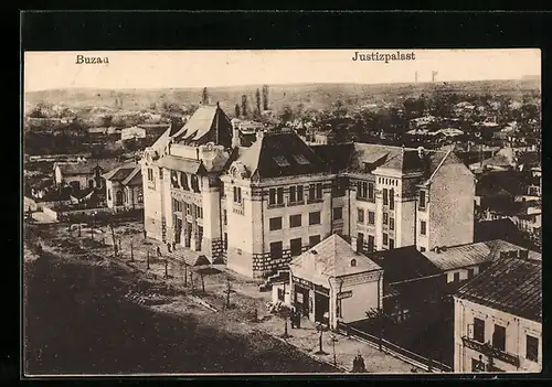AK Buzau, Justizpalast aus der Vogelschau