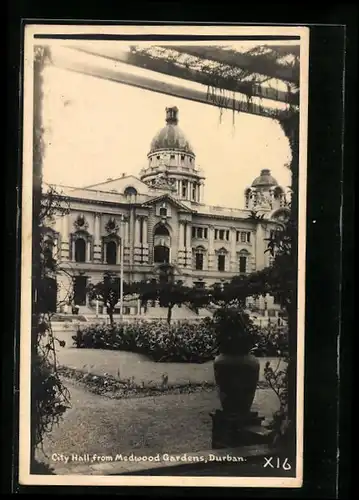 AK Durban, City Hall, from Medwood Gardens