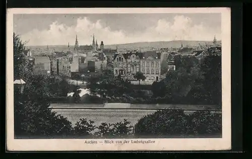 AK Aachen, Blick von der Ludwigsallee