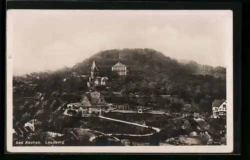 AK Bad Aachen, Lousberg mit Umgebung aus der Vogelschau