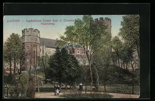 AK Aachen, Jagdschloss Kaiser Karl d. Grossen, Frankenburg