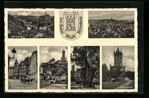 AK Dillenburg, Marbachtal, Obere Hauptstrasse, Wilhelmsturm