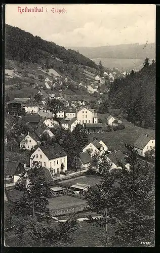 AK Rothenthal /Erzgeb., Ortsansicht von oben