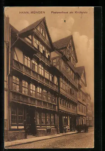 AK Hann.-Münden, Pastorenhaus am Kirchplatz