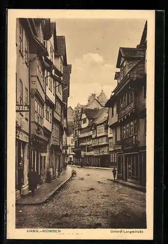 AK Hann.-Münden, Blick in die Untere Langestrasse