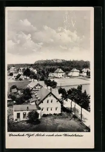 AK Grünbach i. V., Teilansicht mit Wendelstein