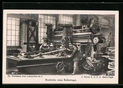 AK Herstellung eines Lokomotivkessels - Bearbeiten eines Bodenringes