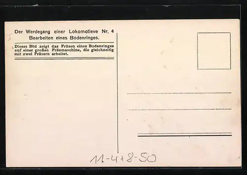 AK Herstellung eines Lokomotivkessels - Bearbeiten eines Bodenringes