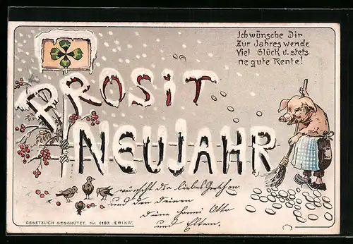 AK Fegendes Schwein als vermenschlichtes Tier