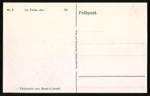 AK Brest-Litowsk, Teilansicht der Stadt