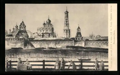 AK Moskau, Blick auf den Kreml