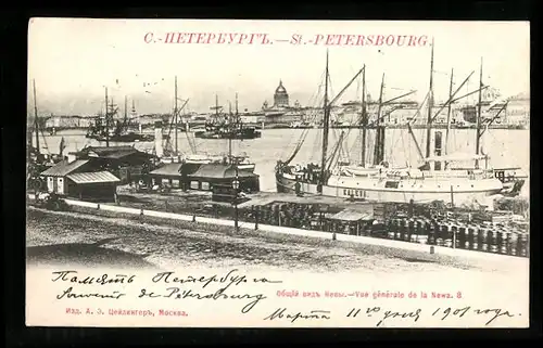 AK St. Petersbourg, Vue générale de la Newa