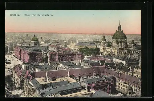 AK Berlin, Blick vom Rathausturm, Viertel am Berliner Dom