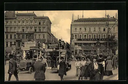 AK Berlin, Victoria Cafe, Unter den Linden, Ecke Friedrichstrasse