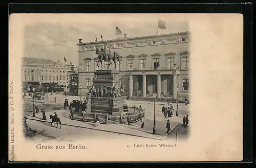 AK Berlin, Denkmal vor dem Palais Kaiser Wilhelm I.