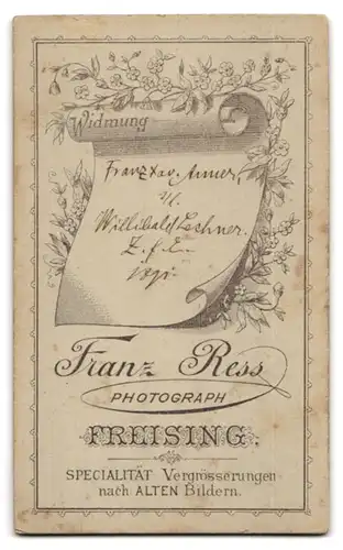 Fotografie Franz Ress, Freising, Pastor Franz Xav. Anner im Talar