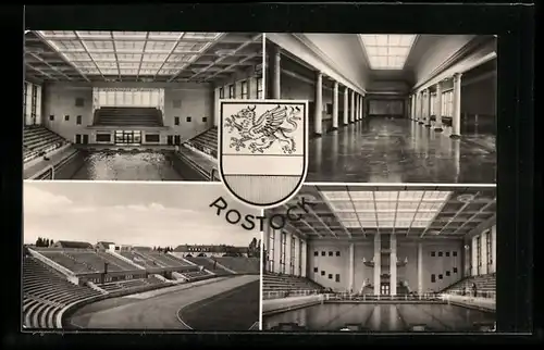 AK Rostock, Schwimmhalle Neptun und Ostsee-Stadion, Stadtwappen