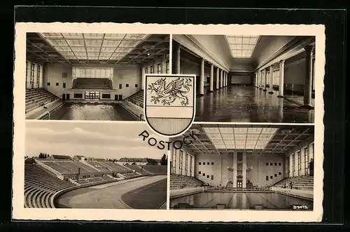 AK Rostock, Stadion, Inneres Schwimmhalle, Säulengang