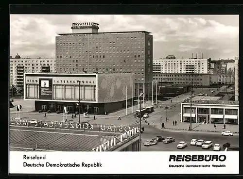 AK Berlin, Kino International und Hotel Berolina in der Karl-Marx-Allee
