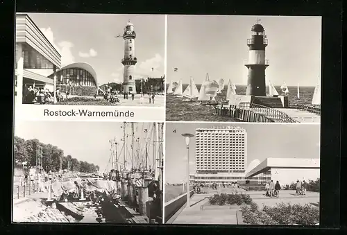 AK Rostock-Warnemünde, Gaststätte Teepott, Hotel Neptun