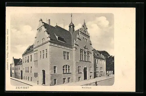 AK Zerbst, Kreishaus mit Strasse