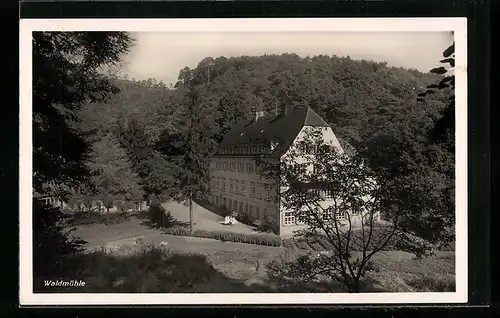 AK Bergzabern, Ev. Haushaltungsschule Waldmühle aus der Vogelschau