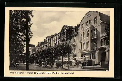 AK Bad Neuenahr, Hotel Lindenhof, Hotel Pfäffle, Casino-Hotel