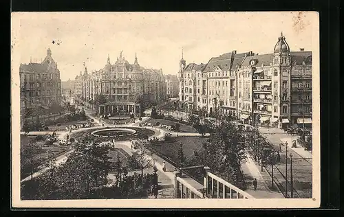 AK Berlin-Schöneberg, Viktoria-Luisenplatz mit Strassenbahn