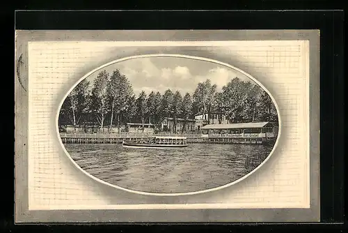 Passepartout-AK Berlin-Zehlendorf, Gaststätte Alte Fischerhütte K. Griebel