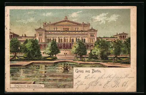 Lithographie Berlin-Tiergarten, Krollsches Etablissement