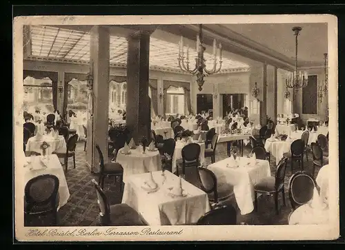 AK Berlin, Hotel Bristol, Terrassen-Restaurant