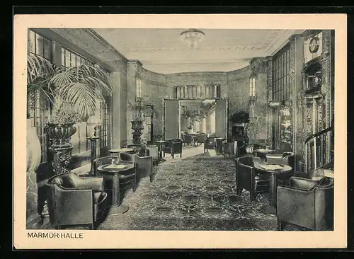 AK Berlin, Hotel Fürstenhof, Potsdamer Platz, Marmorhale