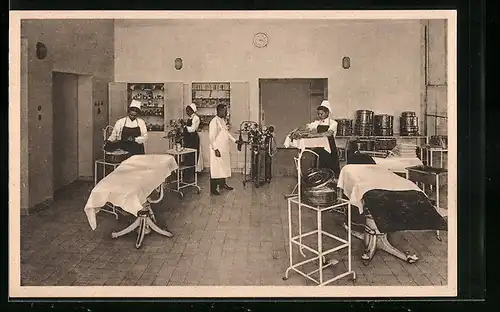 AK München-Nymphenburg, Krankenanstalt d. III. Orden, Narkoseraum