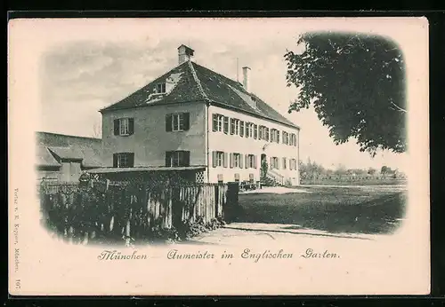 AK München, Gasthaus Aumeister im Englischen Garten