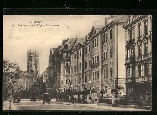 AK München, Max Josefstrasse mit Regina Palast-Hotel