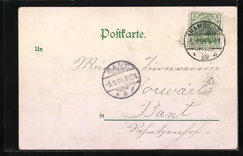 Lithographie Hamburg, Neue Elbebrücke