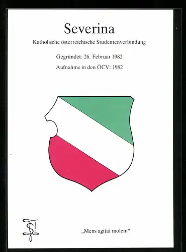 AK Severina, Katholische österreichische Studentenverbindung, Gegründet 1982, Studentenwappen