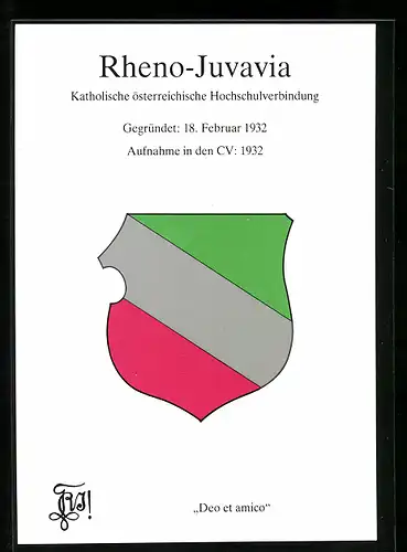 AK Rheno-Juvavia, Katholisch österreichische Hochschulverbindung, Gegründet 1932, Studentenwappen