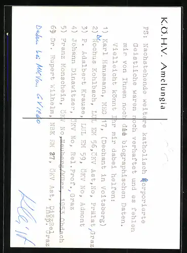 AK K.Ö.H.V. Amelungia, Nunouam Retro!, 19.06.1907, Studentenwappen