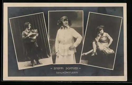 AK Steffi Schmied, Tanzkünstlerin, Mehrfachansicht