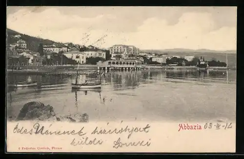 AK Abbazia, Panorama über das Wasser