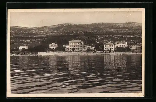 AK Crikvenica, Ortsansicht vom Wasser aus