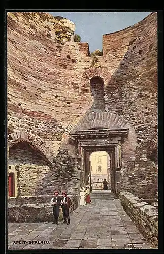 Künstler-AK Split, Vestibul Dioklecijanove Palace