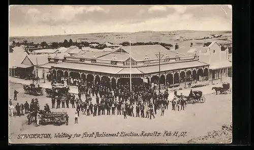 AK Standerton, Waiting for First Parliament Election Results, 1907