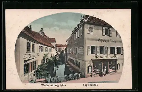 AK Weissenburg, Hotel zum Engel, Engelbrücke